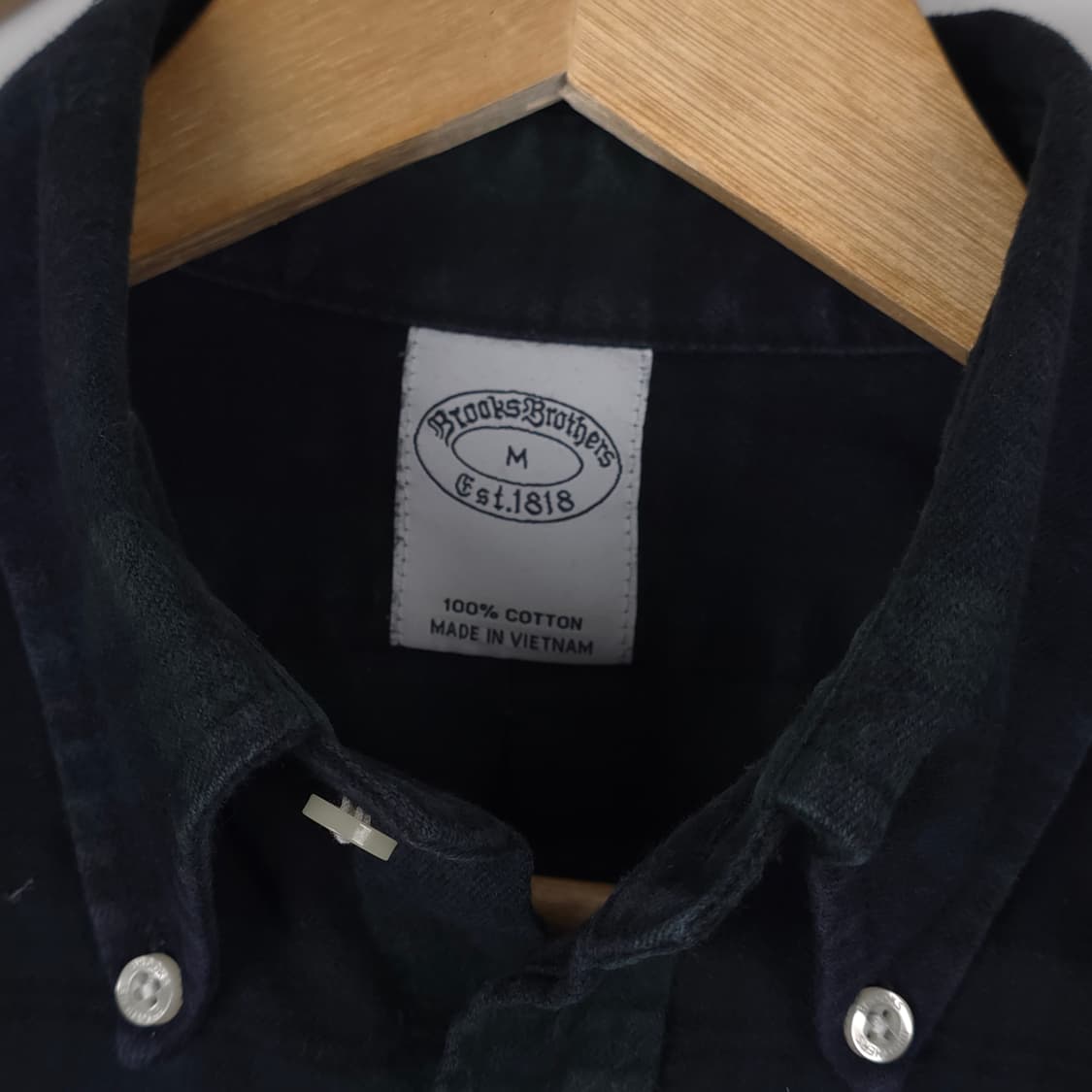 브룩스 브라더스 코튼셔츠 체크 (M) 상품이미지4