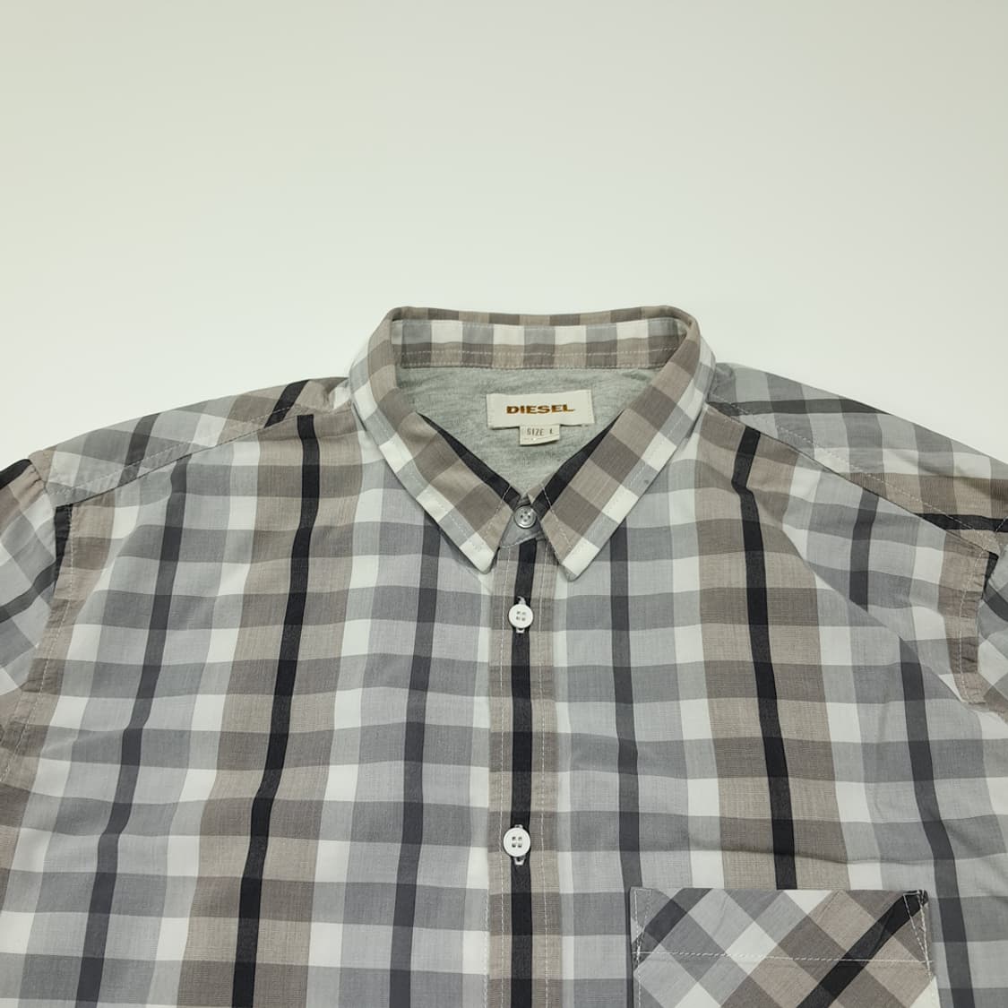 CK082 L 디젤 00s 바이어스컷 체크 셔츠 남방 상품이미지2