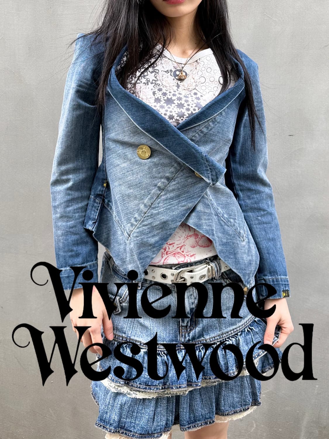 Denim double jacket 상품이미지1