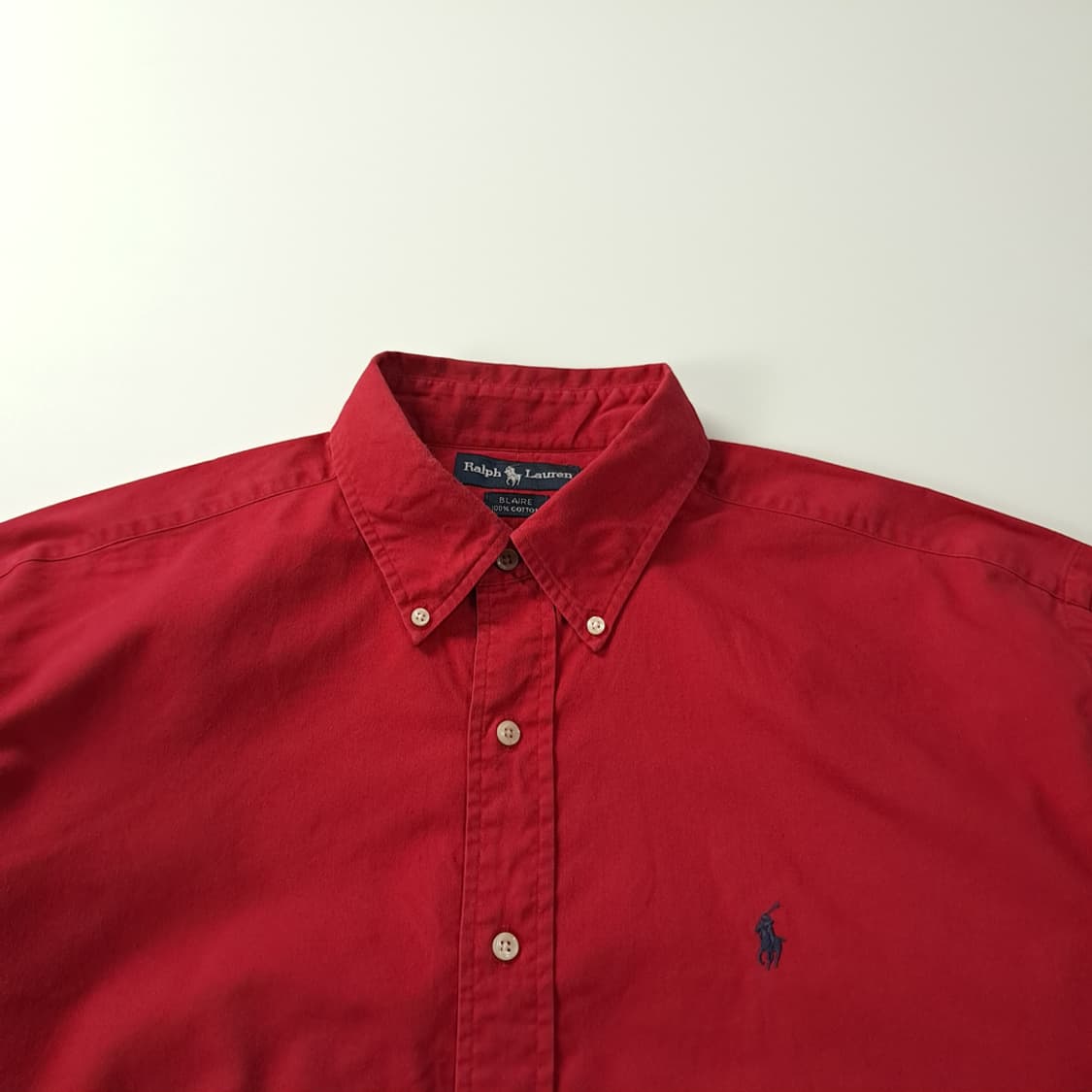 CJ221 XL 폴로 블레어핏 90s 미국판 레드 셔츠 남방 상품이미지2