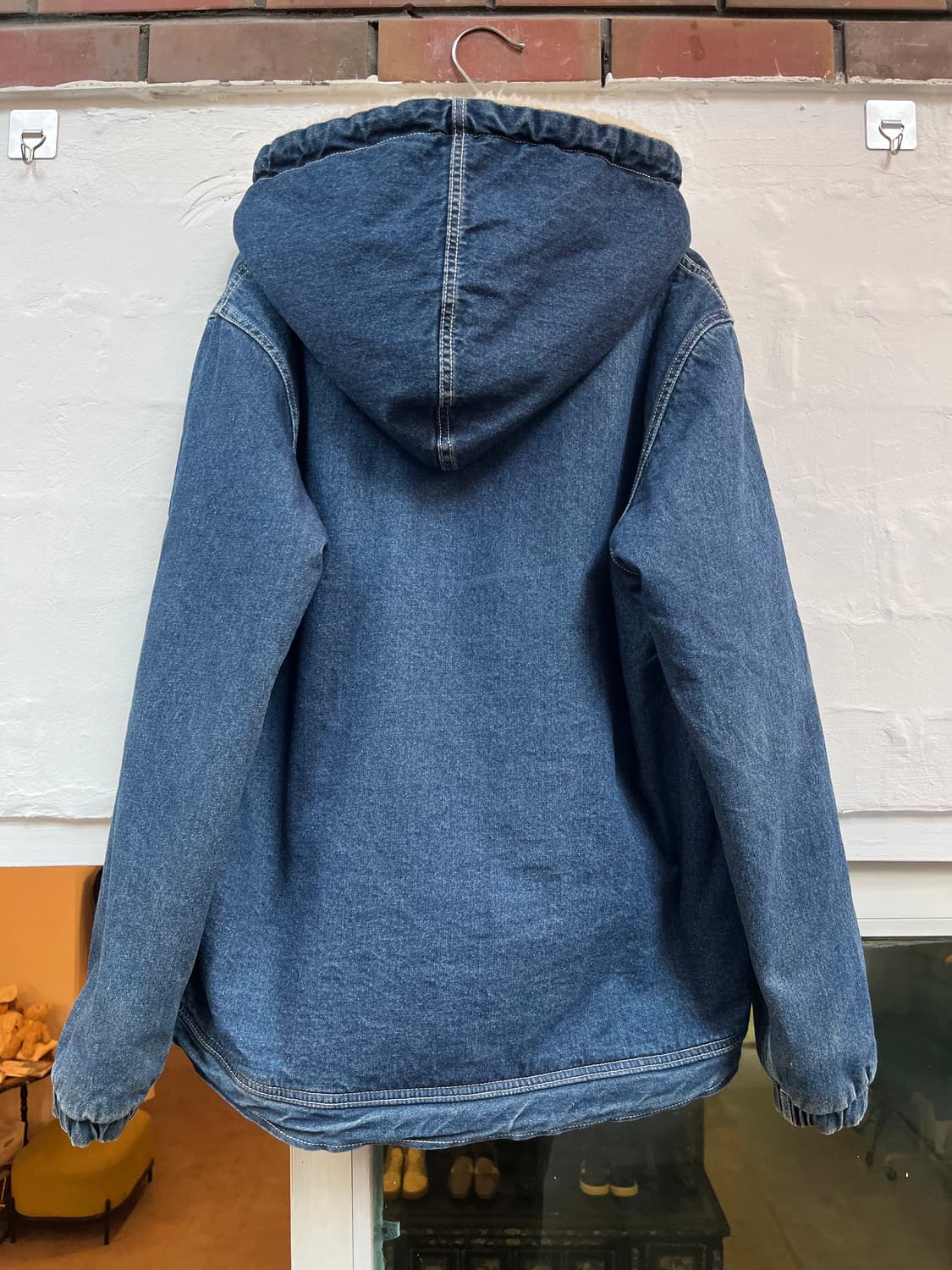 Purple Cotton 퍼플코튼 오버핏 데님 플리스 아노락 상품이미지8