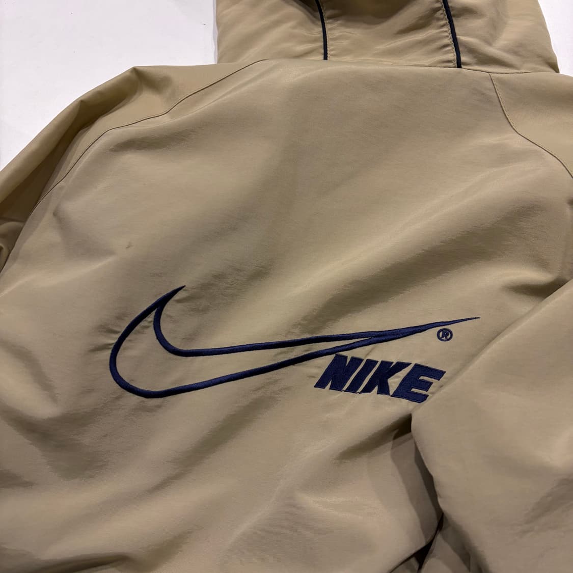 [100] 올드 나이키 빅로고 바람막이 후드 자켓 베이지 C43 상품이미지10