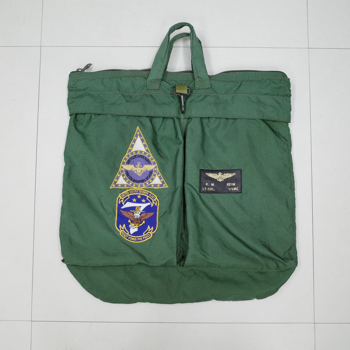 90s 미 해병대 조종사 헬멧 가방 ideal 지퍼  상품이미지1
