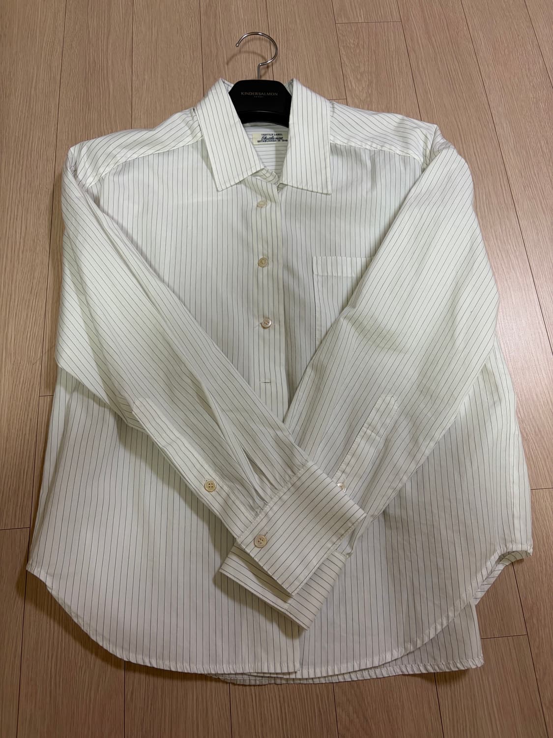 킨더살몬 셔츠 Cotton Shirt Plain-Stripe 상품이미지3
