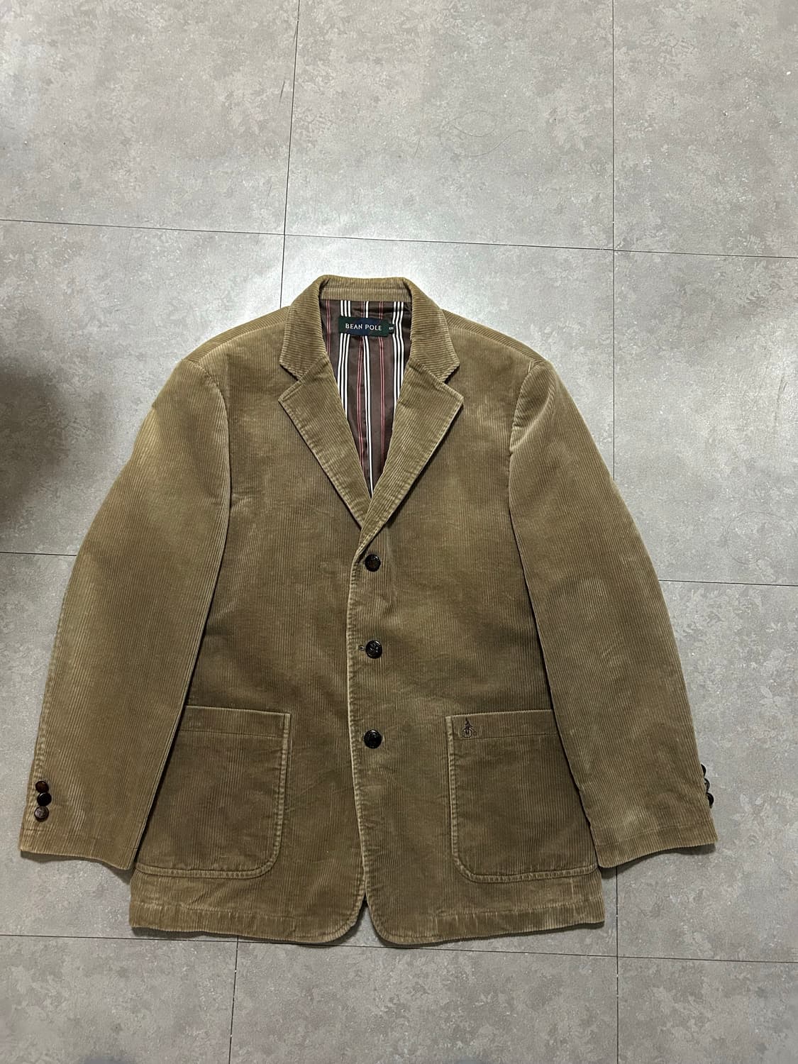 90s 빈폴 빈티지 베이지 컬러 코듀로이 블레이쟈 자켓  100size  상품이미지1