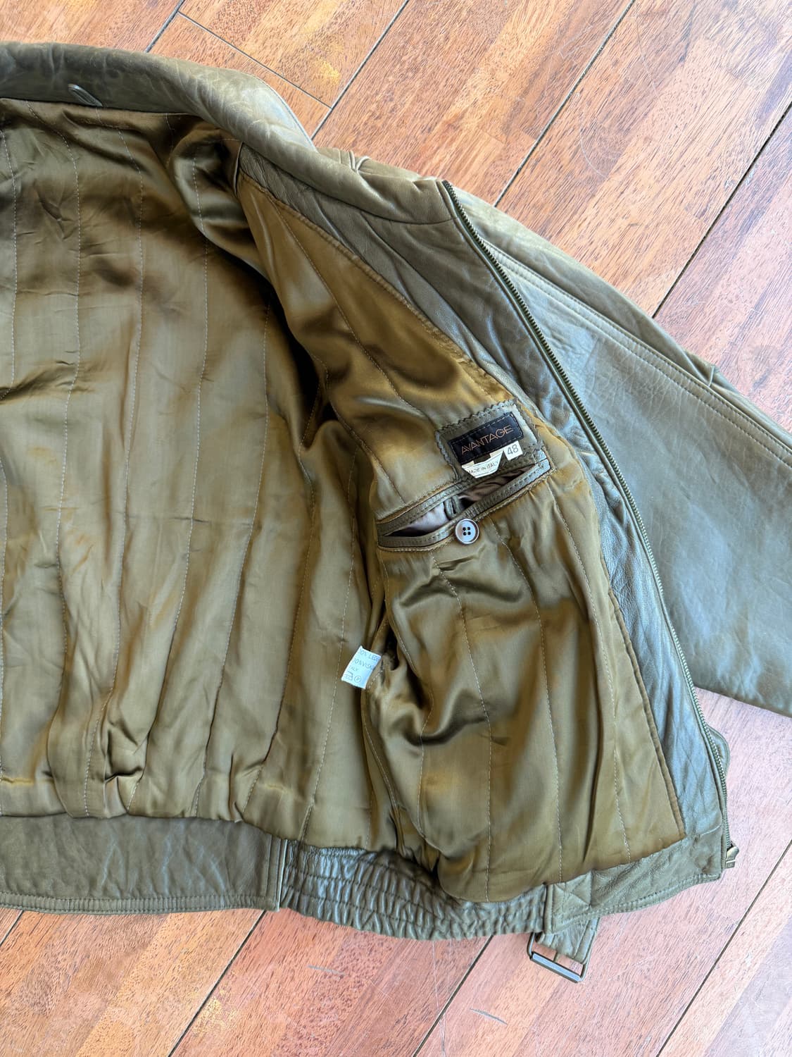 80s Italian Structural Lambskin Bomber 상품이미지10