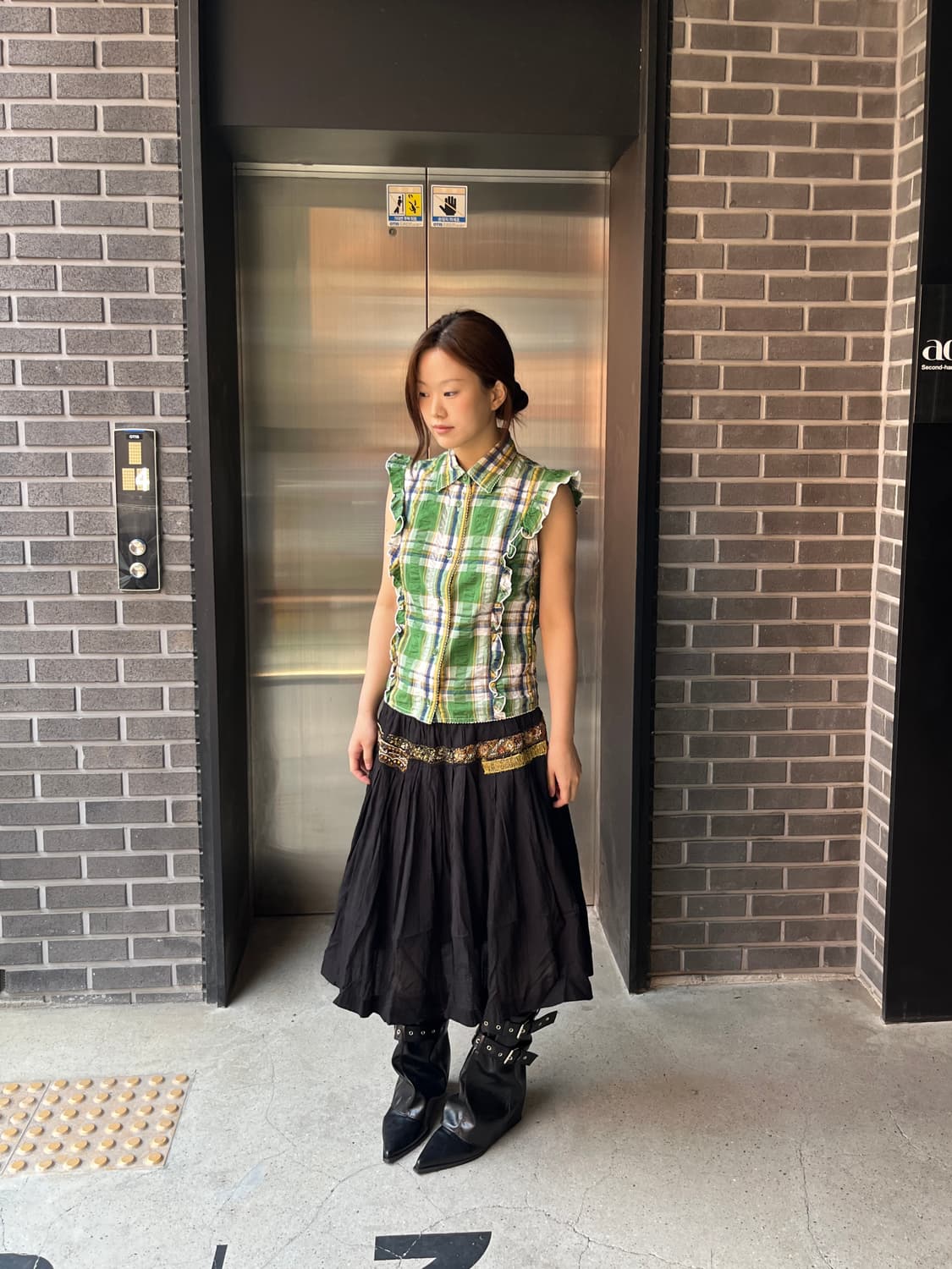 AD2004 Comme Des Garcons 꼼데가르송 에스닉 스커트  상품이미지3