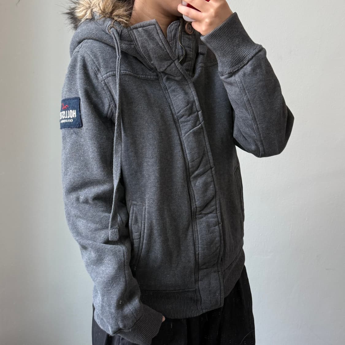 [M] 홀리스터 그레이 후드집업 상품이미지2