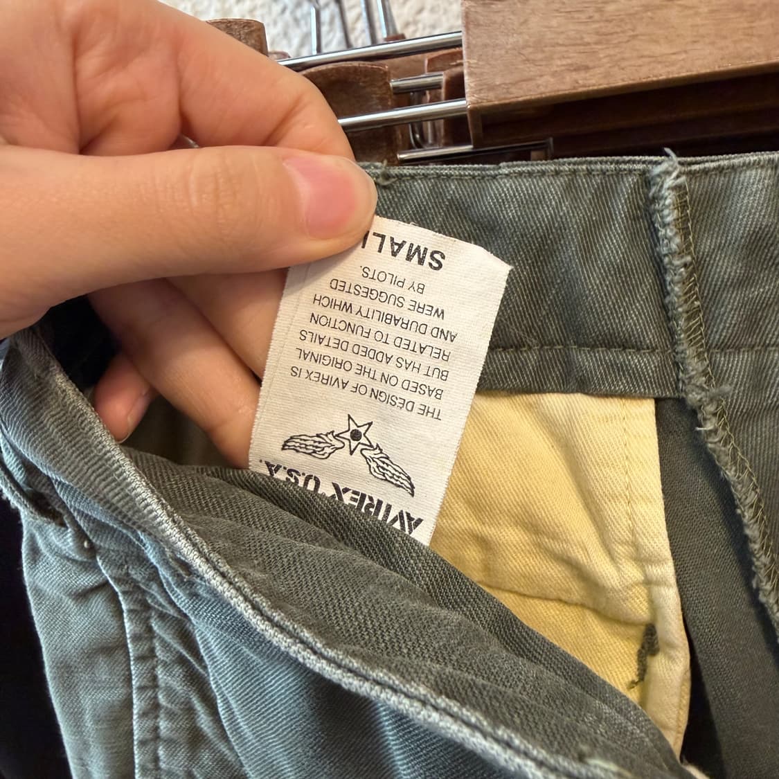 아비렉스 밀리터리 치노 팬츠 슬래시 포켓 디테일 스트레이트핏 카키 상품이미지5