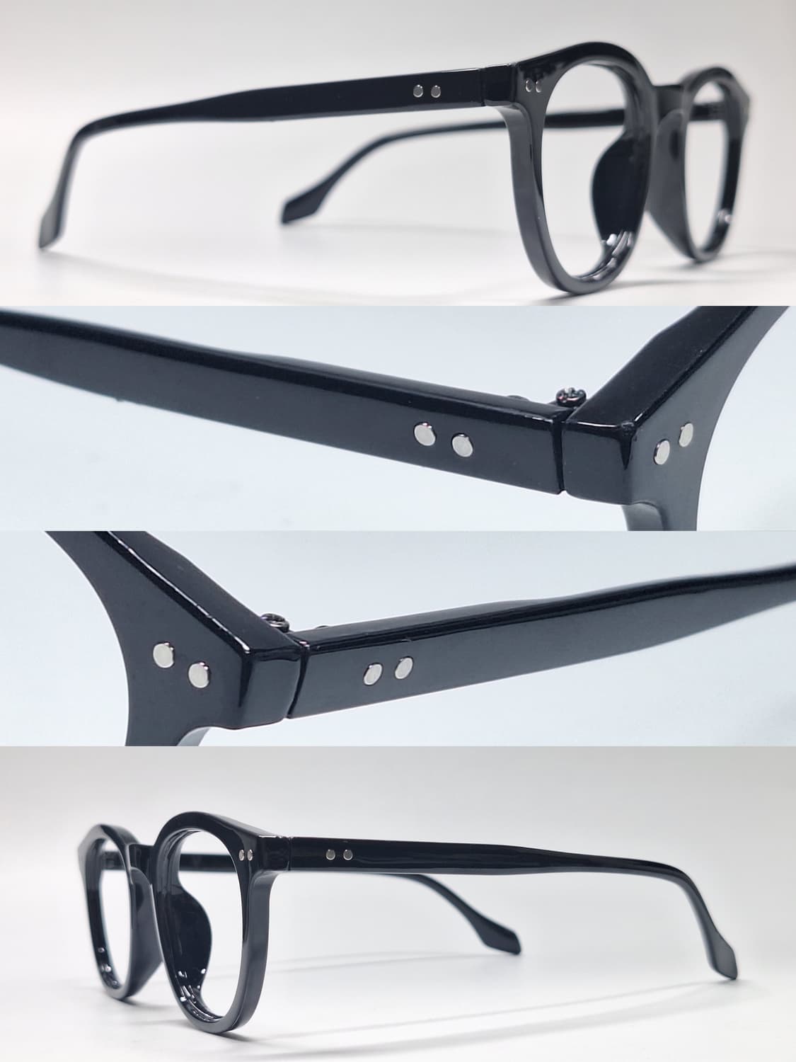 일본 빈티지 보스턴 블랙 뿔테 안경테 140mm 리벳 y2k 클래식  상품이미지10
