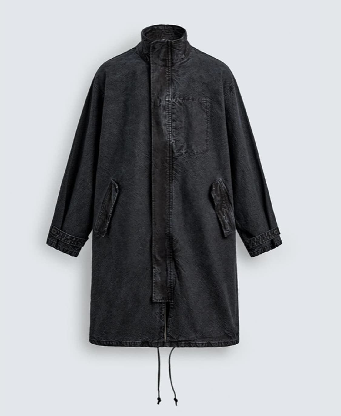 자라 워시드 데님 릴렉스드핏 코트 M 상품이미지1