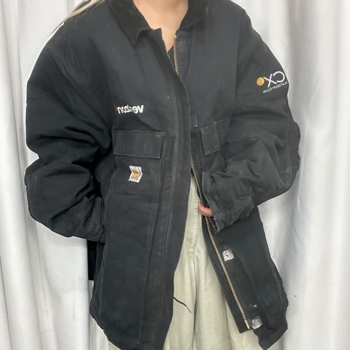 CARHARTT 칼하트 블랙 투웨이 워크자켓 상품이미지4