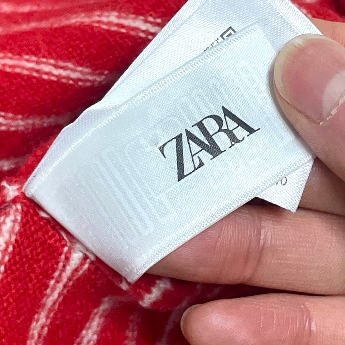 자라 레드 스트라이프 니트 여성M  상품이미지6