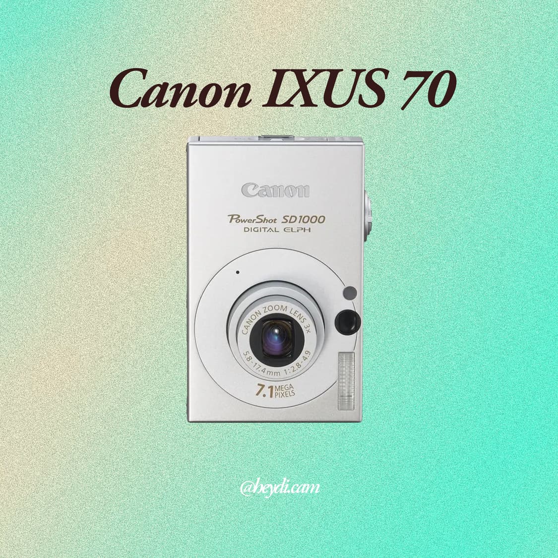 (강민경 아이브 리즈 은채) 캐논 ixus70실버 (SD1000, IXY 상품이미지1