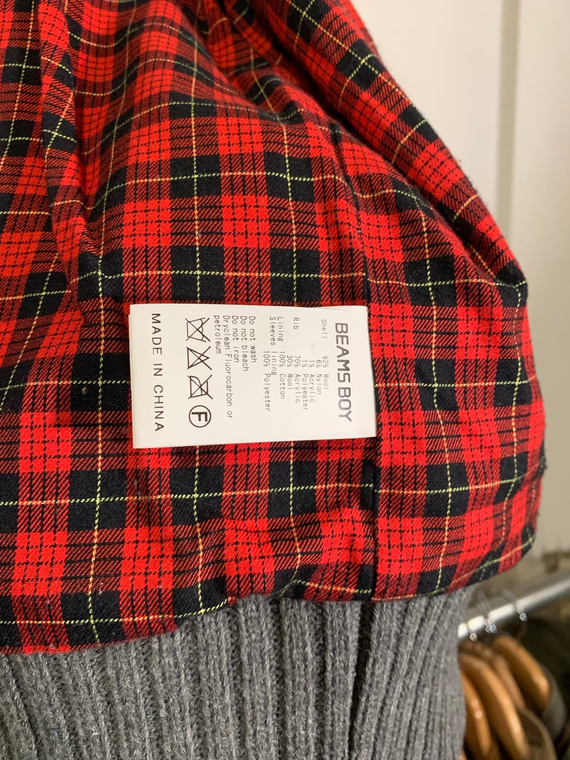빔즈보이 타탄 체크 투웨이 울 자켓 상품이미지6