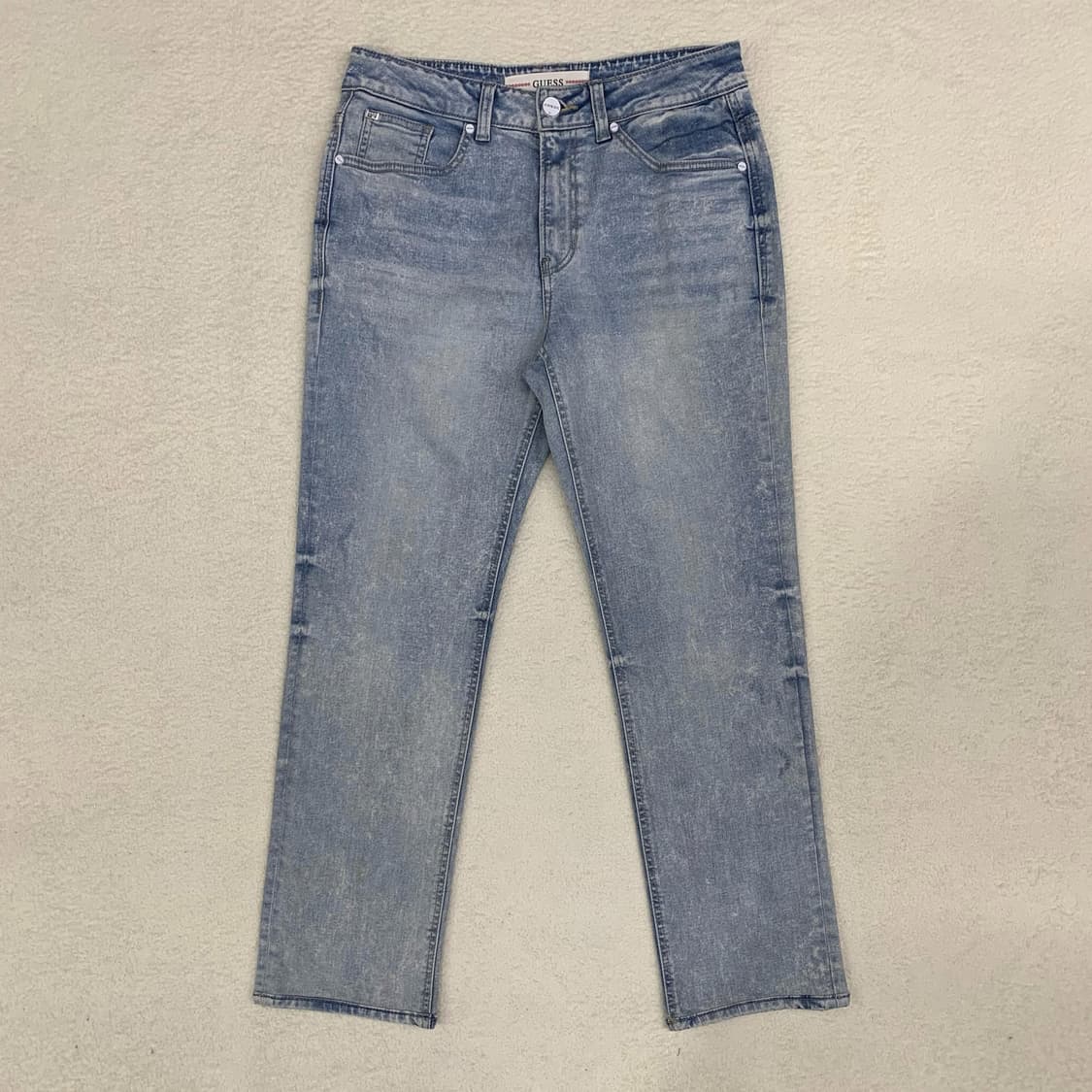 [33] 게스 화이트 플레이트 테이퍼드핏 데님팬츠 상품이미지3