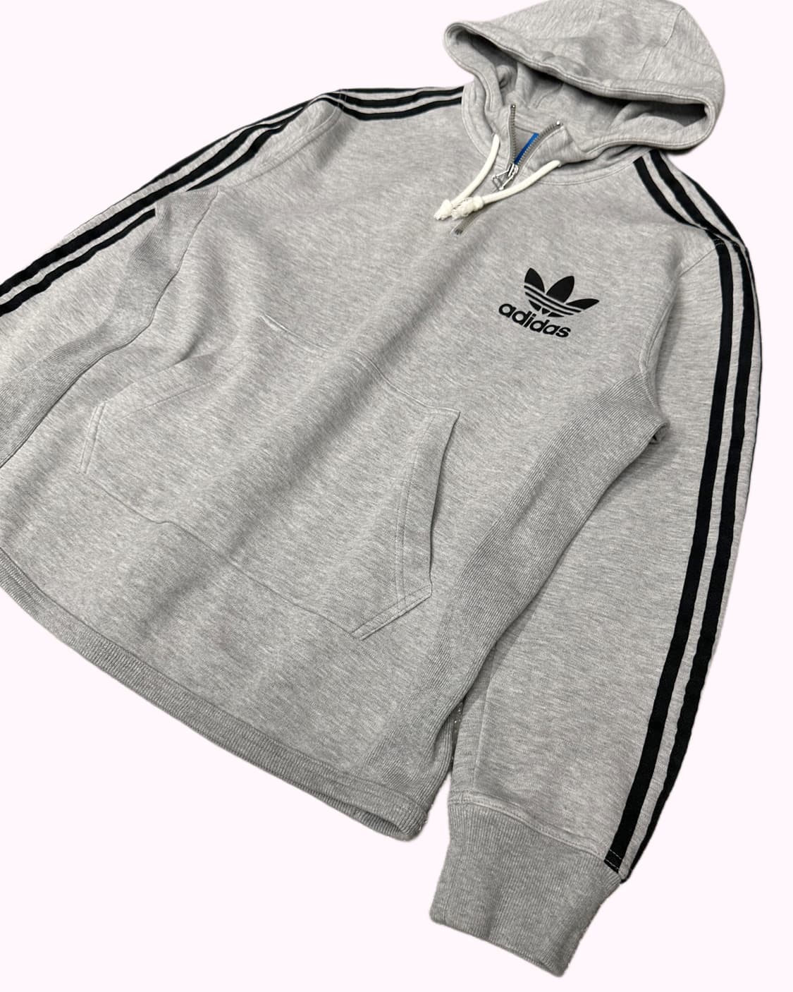 logo grey half zip-up hood 상품이미지3