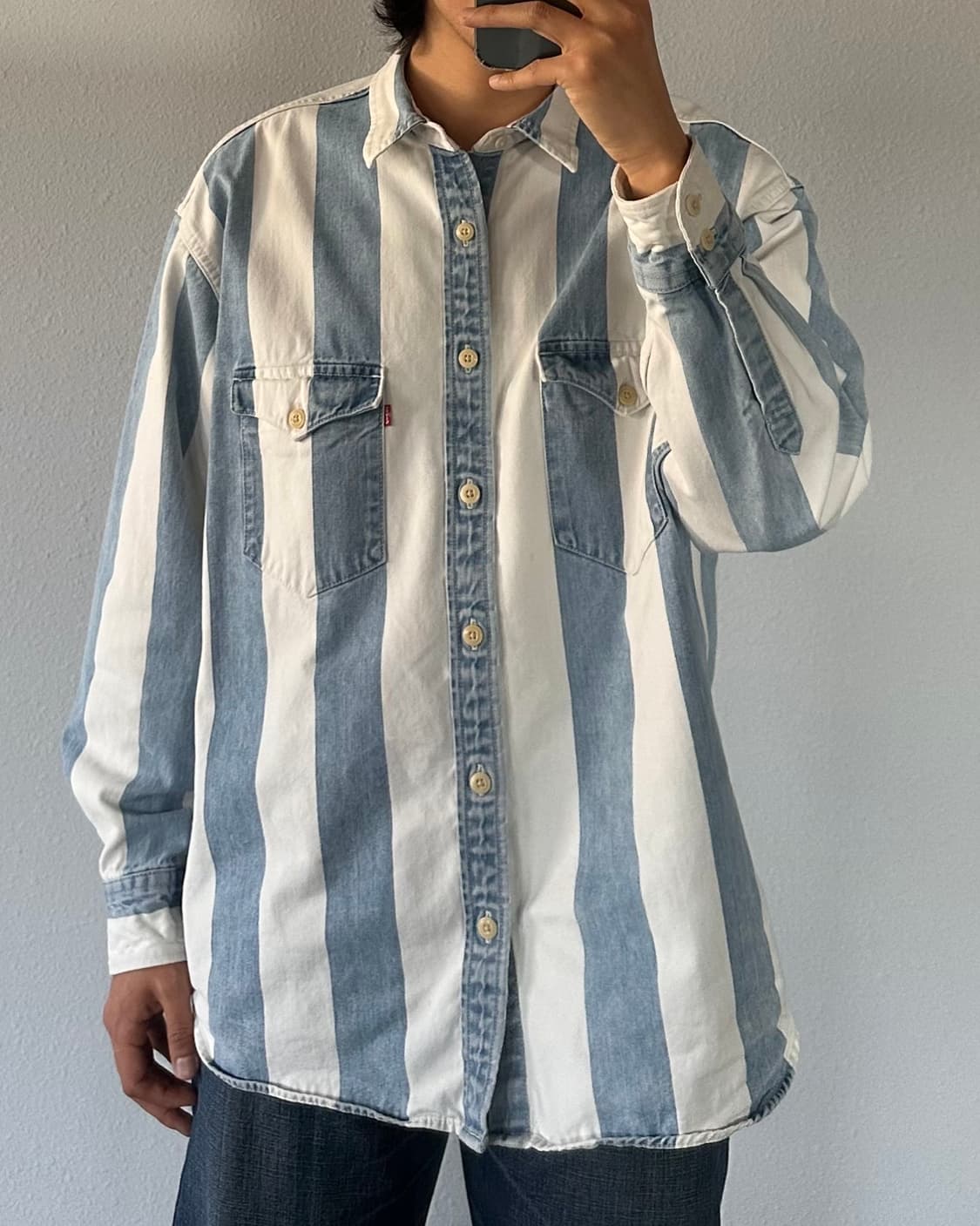 [M-L]리바이스 Levi's 오버사이즈 바스토우 웨스턴 데님 셔츠 상품이미지2