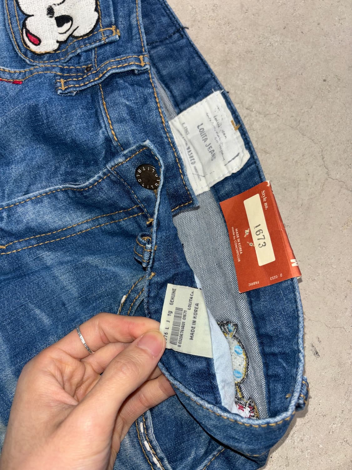 Lolita 페코 포코 카프리 데님팬츠 상품이미지5