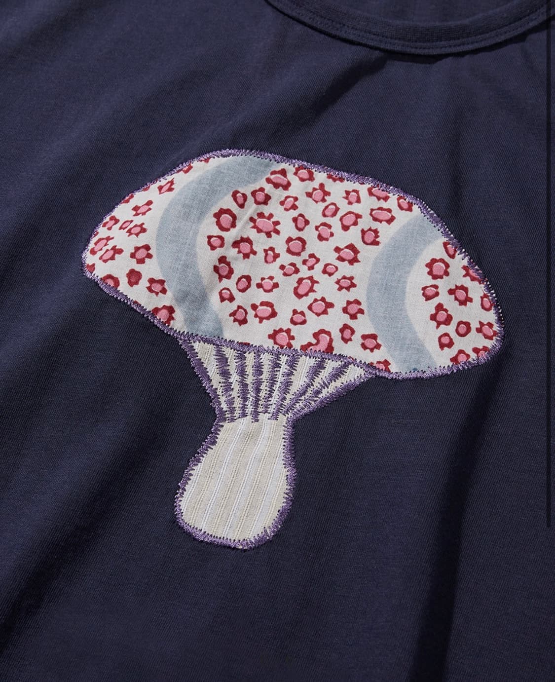 Wave Mushroom T-shirt 네이비 상품이미지2