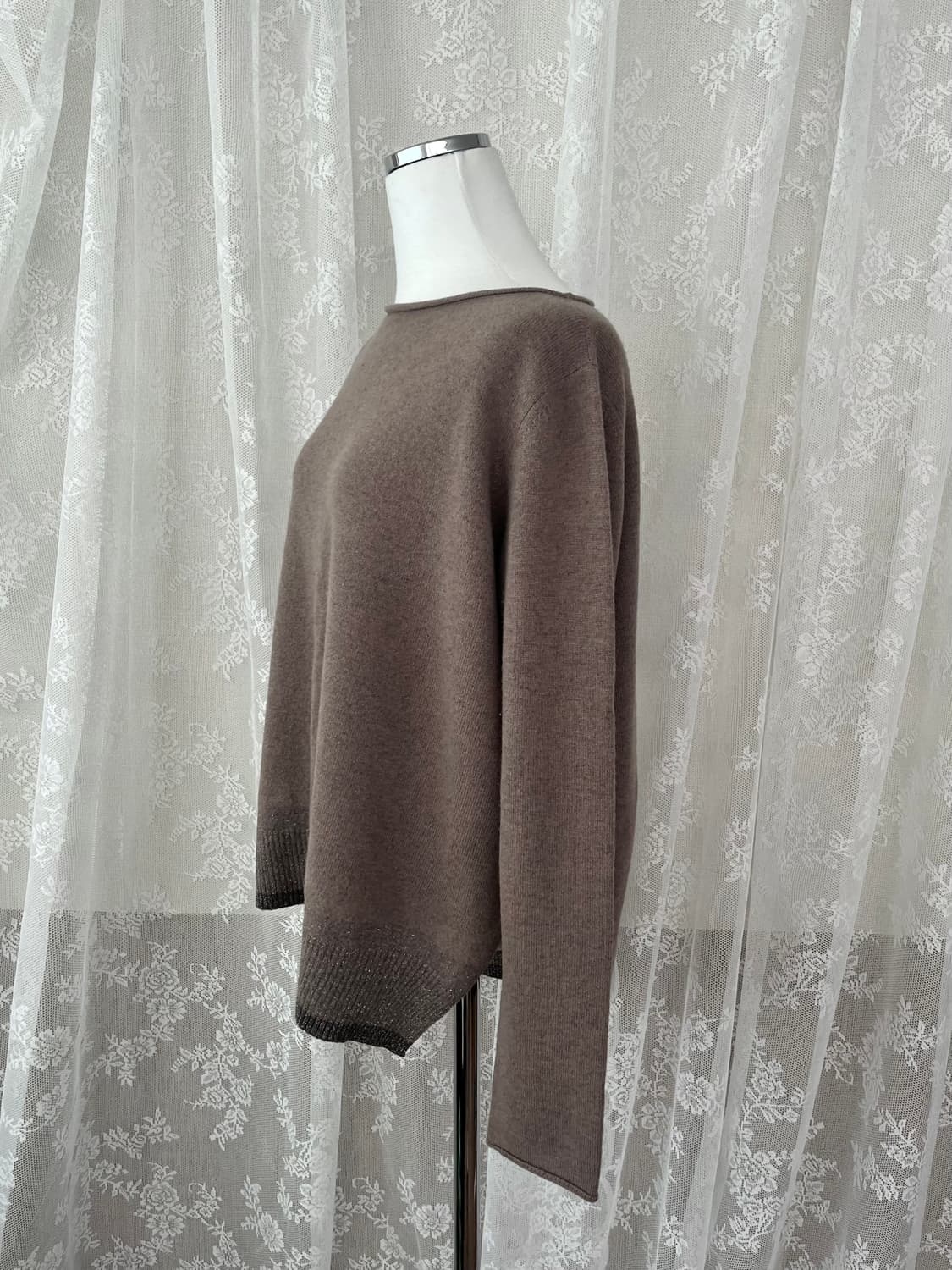 S) 파비아나 필리피 캐시미어 블렌드 니트 브라운 상품이미지2