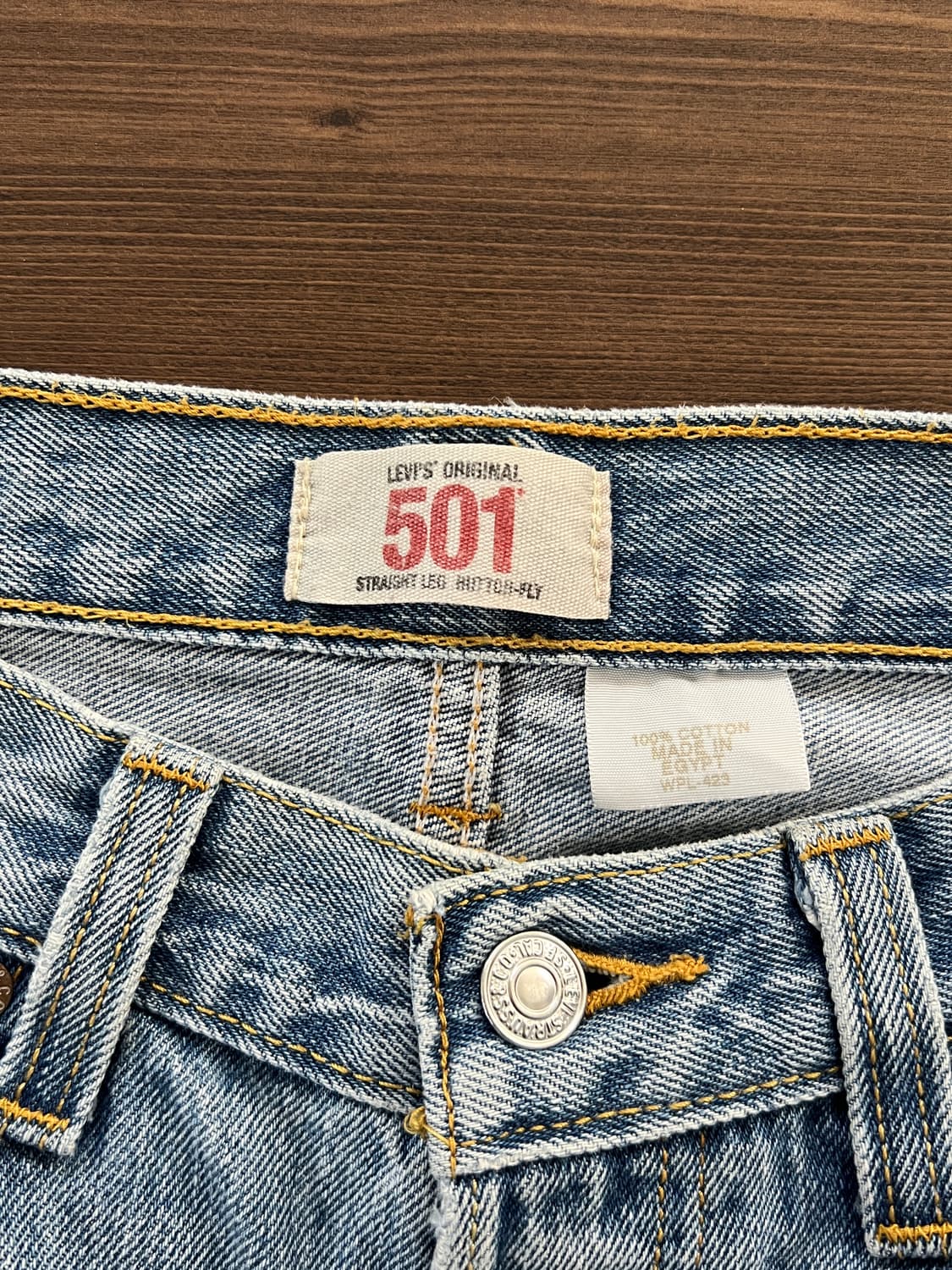 Levis 리바이스 501 버튼플라이 연청 데님 팬츠 상품이미지6