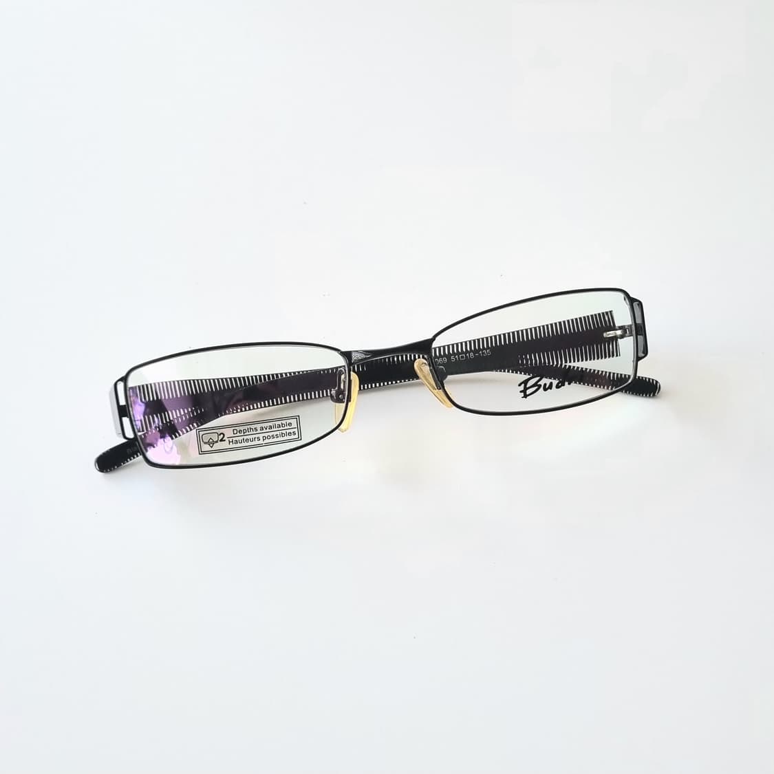 데드스탁 빈티지 슬림 사각 긱시크 콤비 안경테 1260 상품이미지6