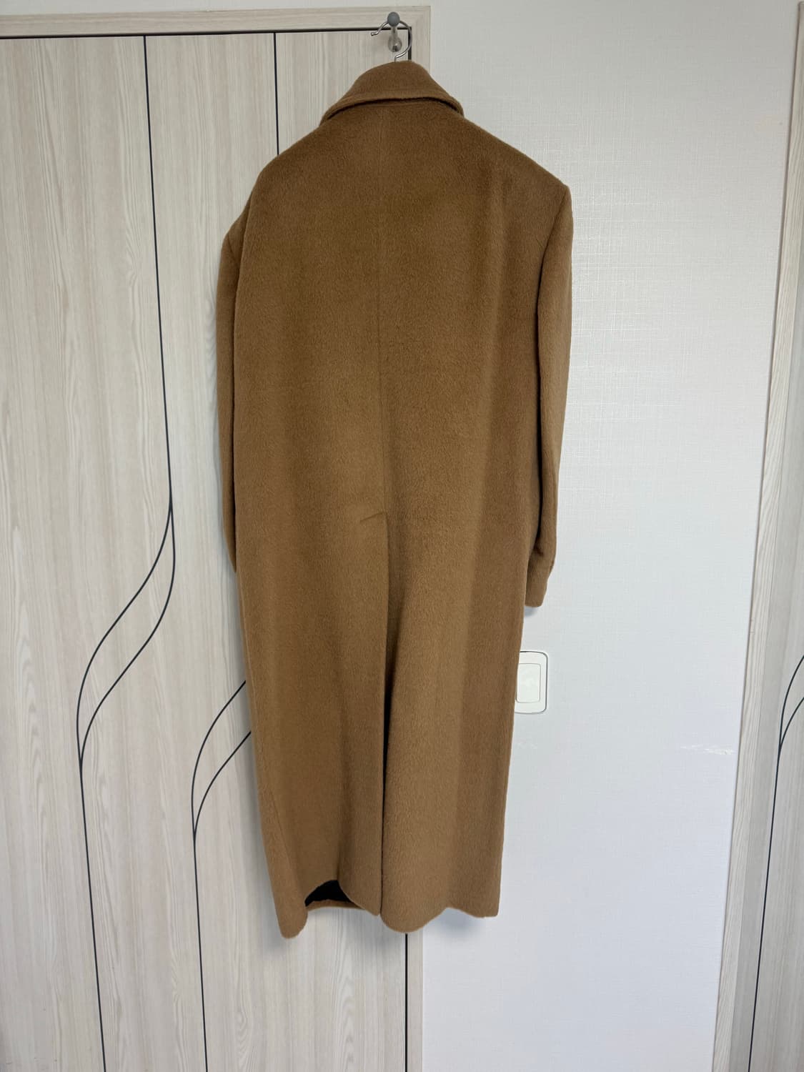 렉토 FW 라마 울 블렌드 발마칸 코트 오커 상품이미지5