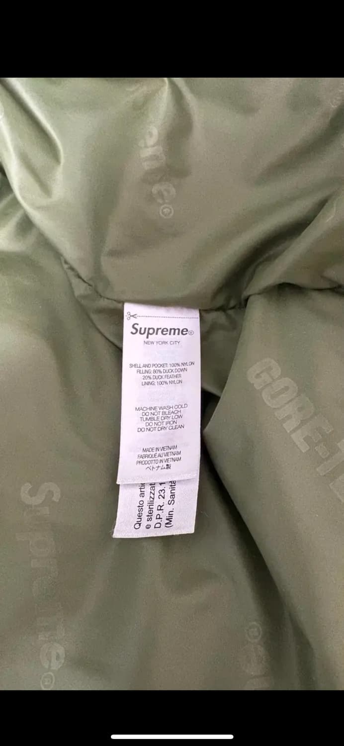 슈프림  패딩 고어텍스 필다운700 올리브 L사이즈 상품이미지5