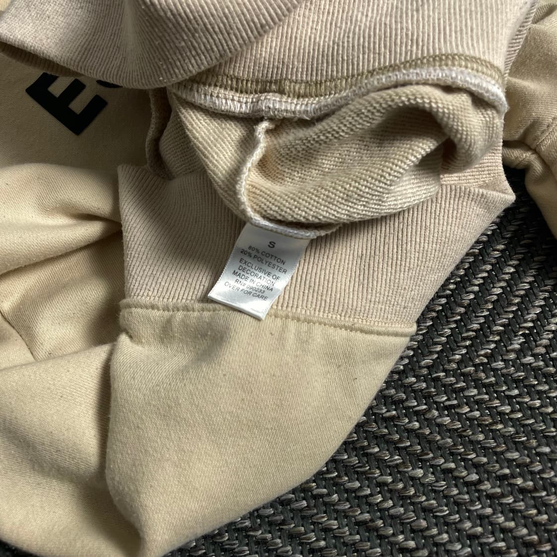 피어오브갓 에센셜 빅로고 박시핏 후드 티셔츠y 3458 상품이미지5