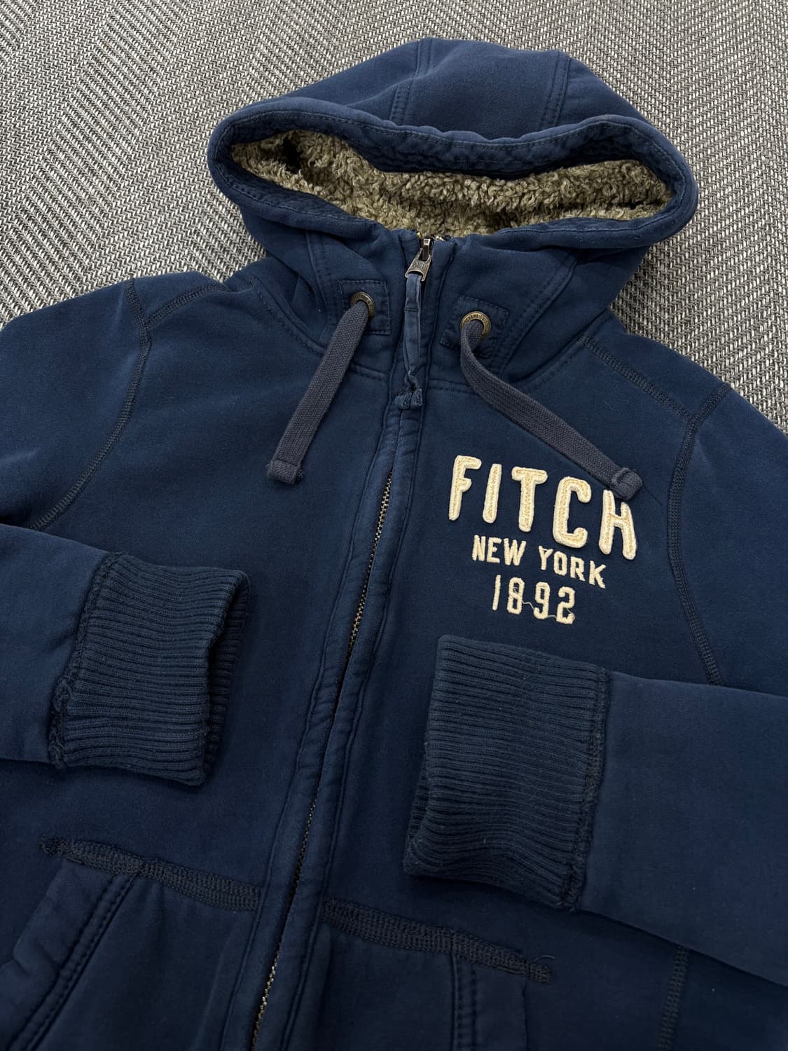 아베크롬비 양털 후드집업 네이비m 상품이미지4