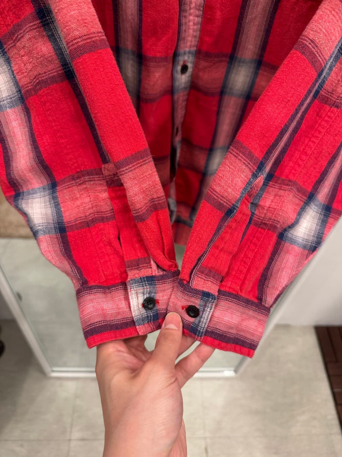 90s Levis 리바이스 체크 셔츠 상품이미지4