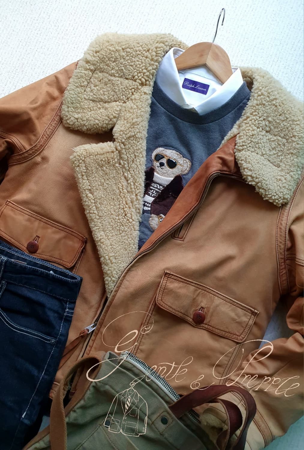 폴로 랄프로렌 에비에이터 시어링 봄버자켓 상품이미지2