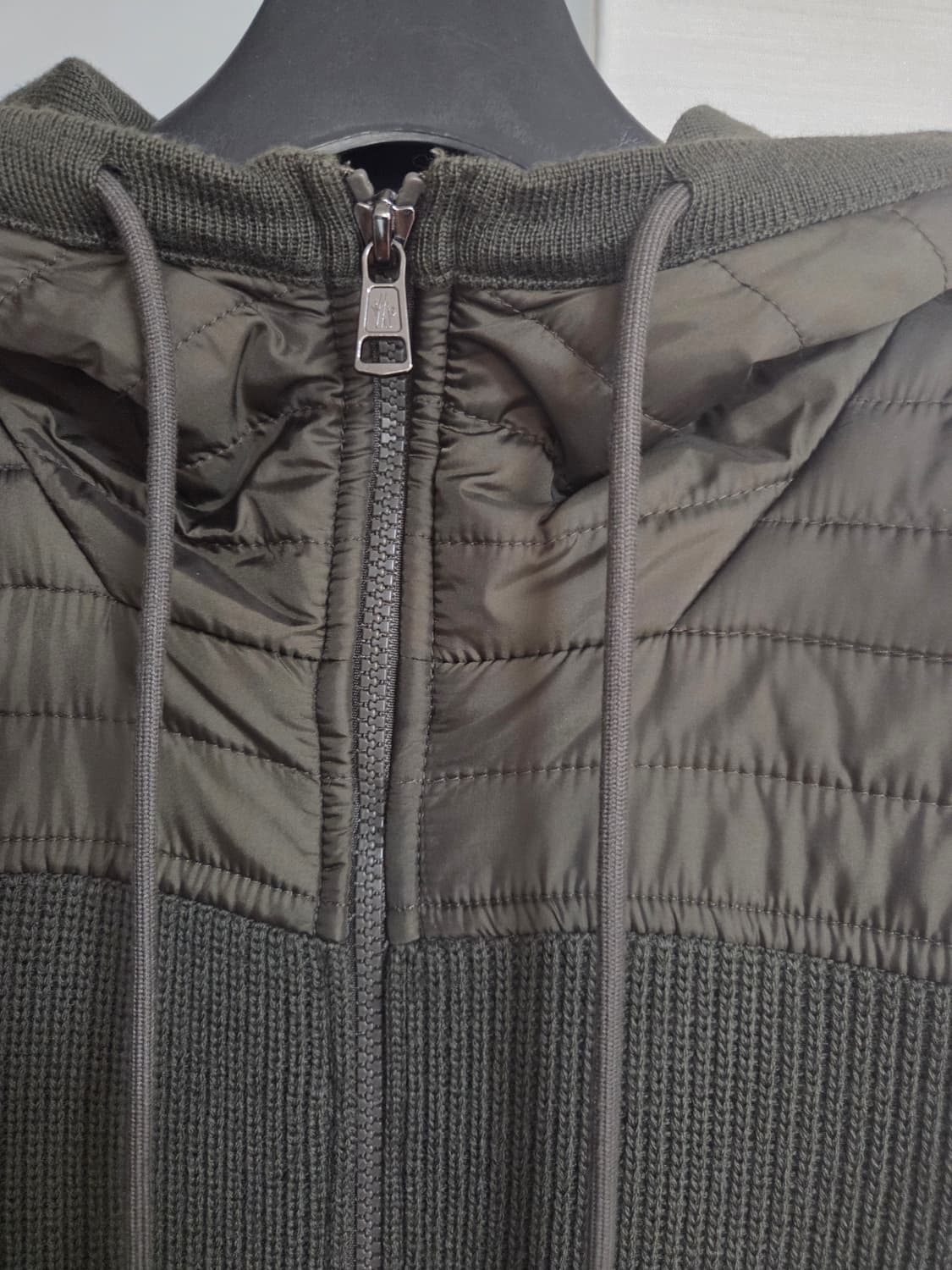 몽클레어 후드 니트 가디건 올리브 상품이미지4