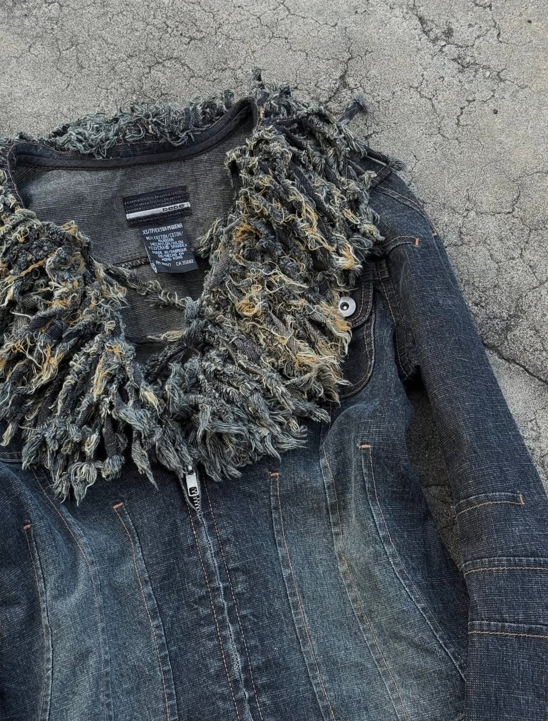 bebe Grunge Detail Crop Denim 상품이미지3