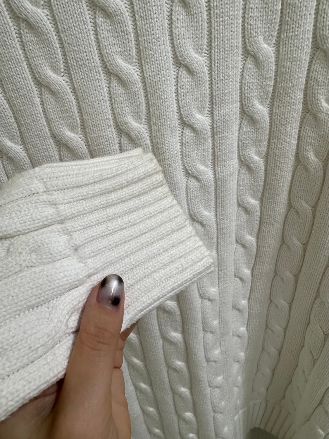 폴로 랄프로렌 케이블 니트 화이트 상품이미지4