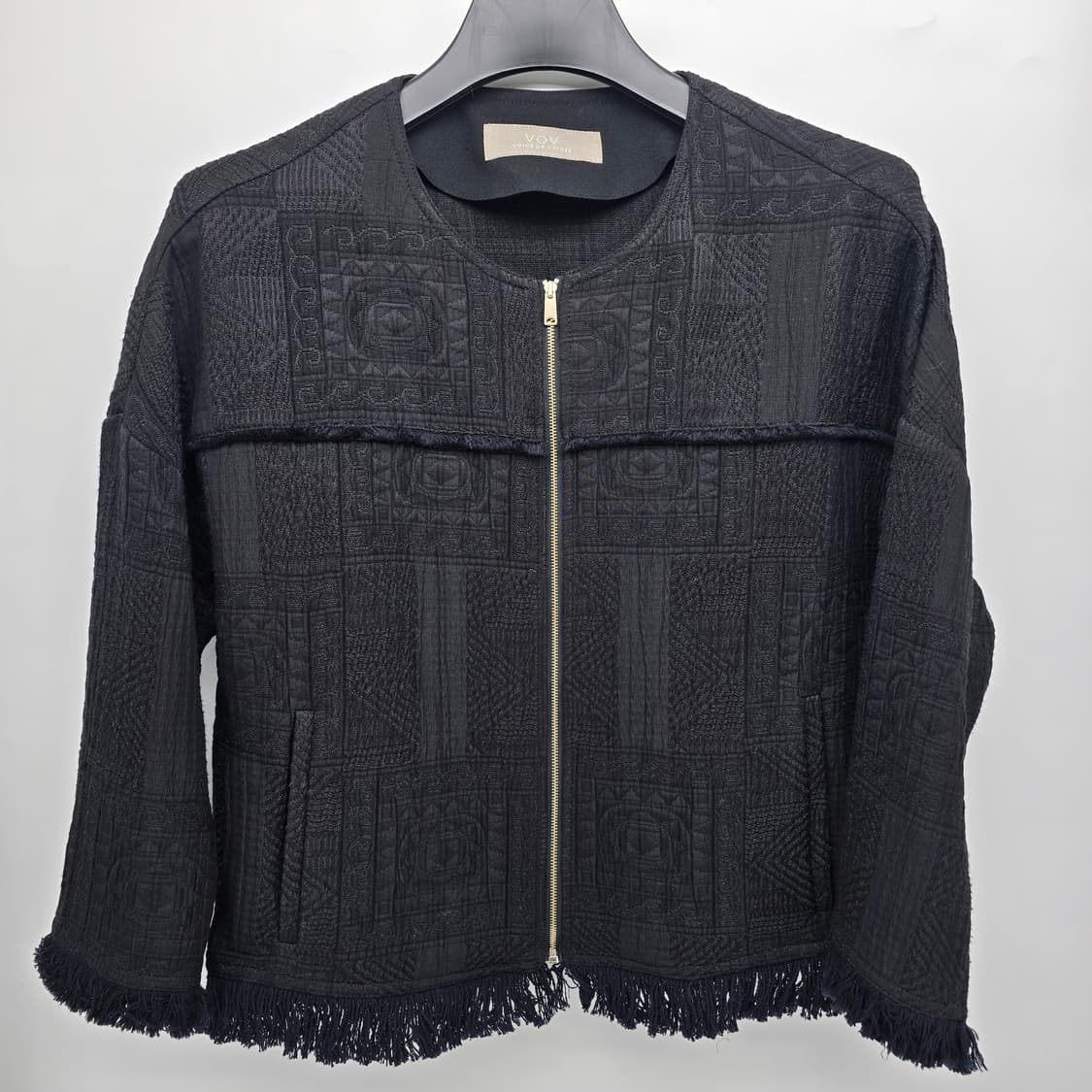 VOV 자카드 텍스처 집업 자켓 상품이미지1