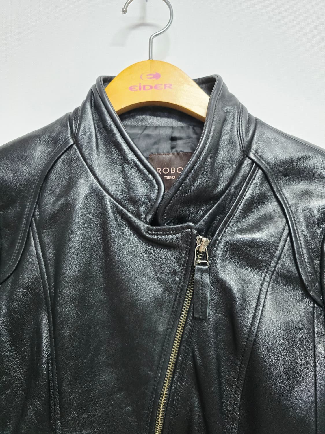 로보 ROBO 양가죽 블랙 가죽 라이더 자켓 상품이미지2