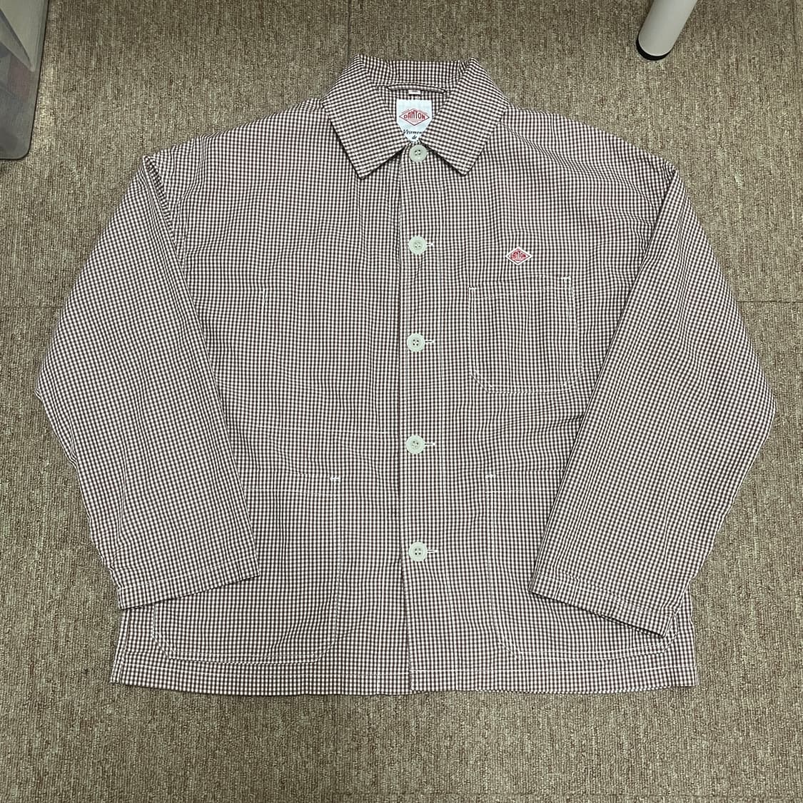 단톤 브라운 체크 자켓 36사이즈 상품이미지1