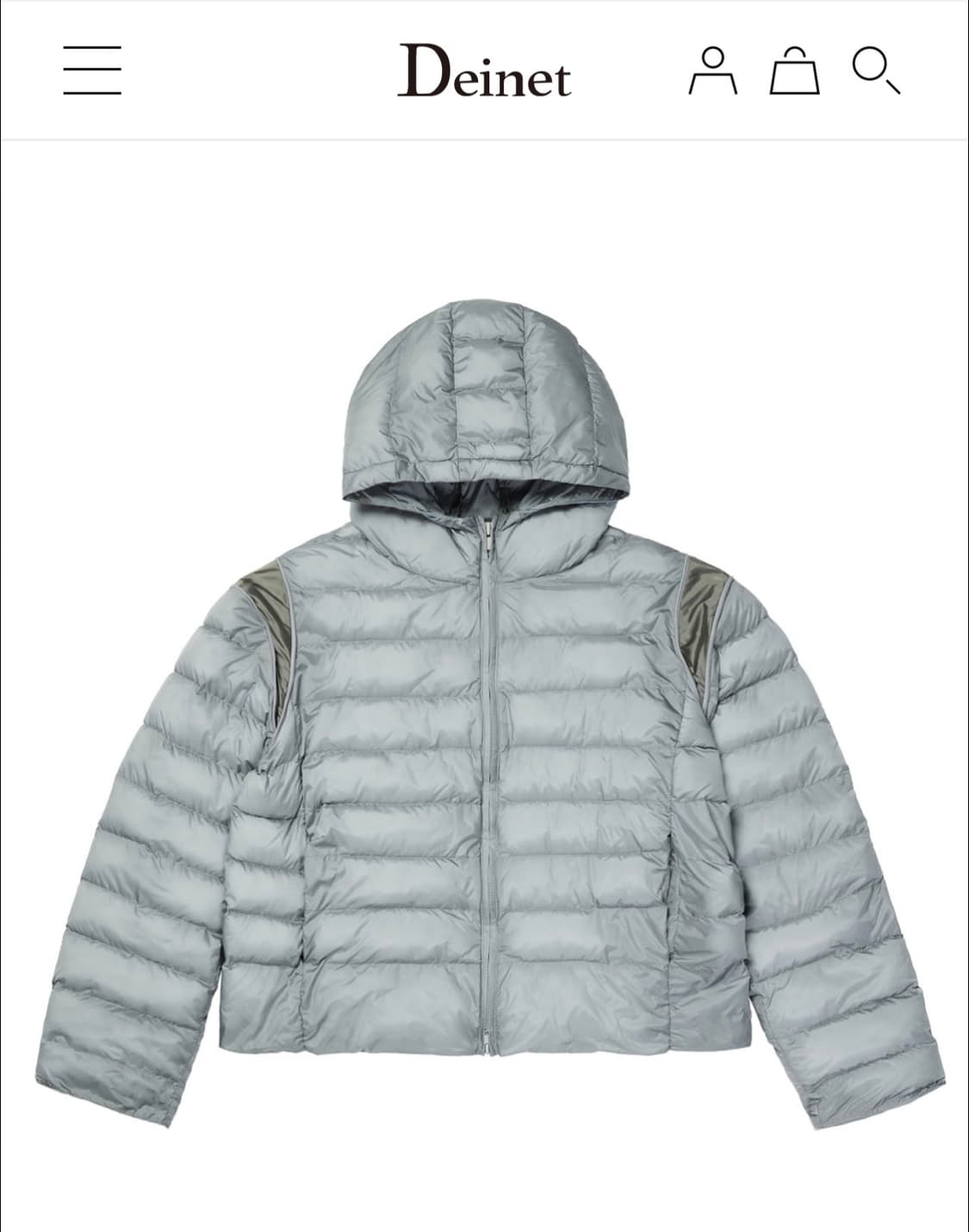 다이닛 경량패딩 실버 새상품 상품이미지3