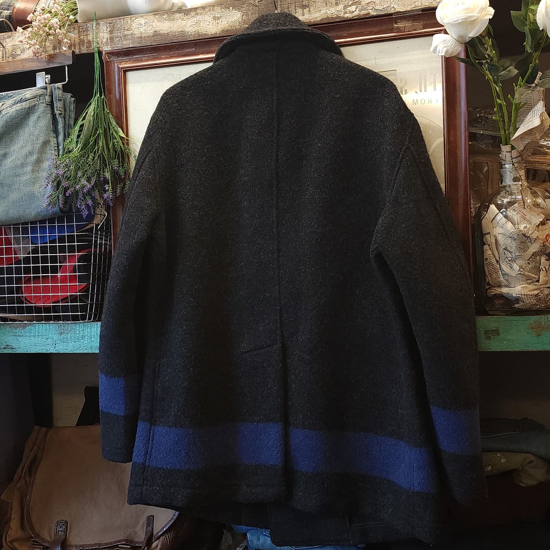 90s 폴로 피코트 헤비울 코트 usa made L 상품이미지4