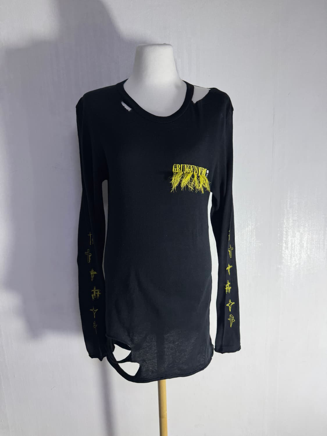 빈티지 Grunge is dead 데미지 롱슬리브 너바나 상품이미지1