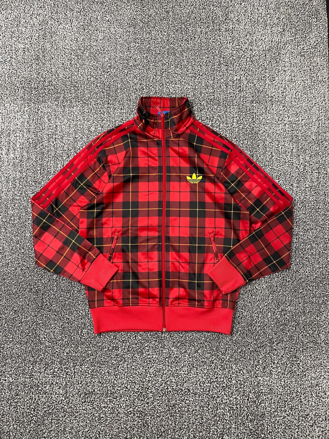 빈티지9. 아디다스 플란넬 풋볼 체크 져지 트랙탑 트레이닝 상의 레드 상품이미지1