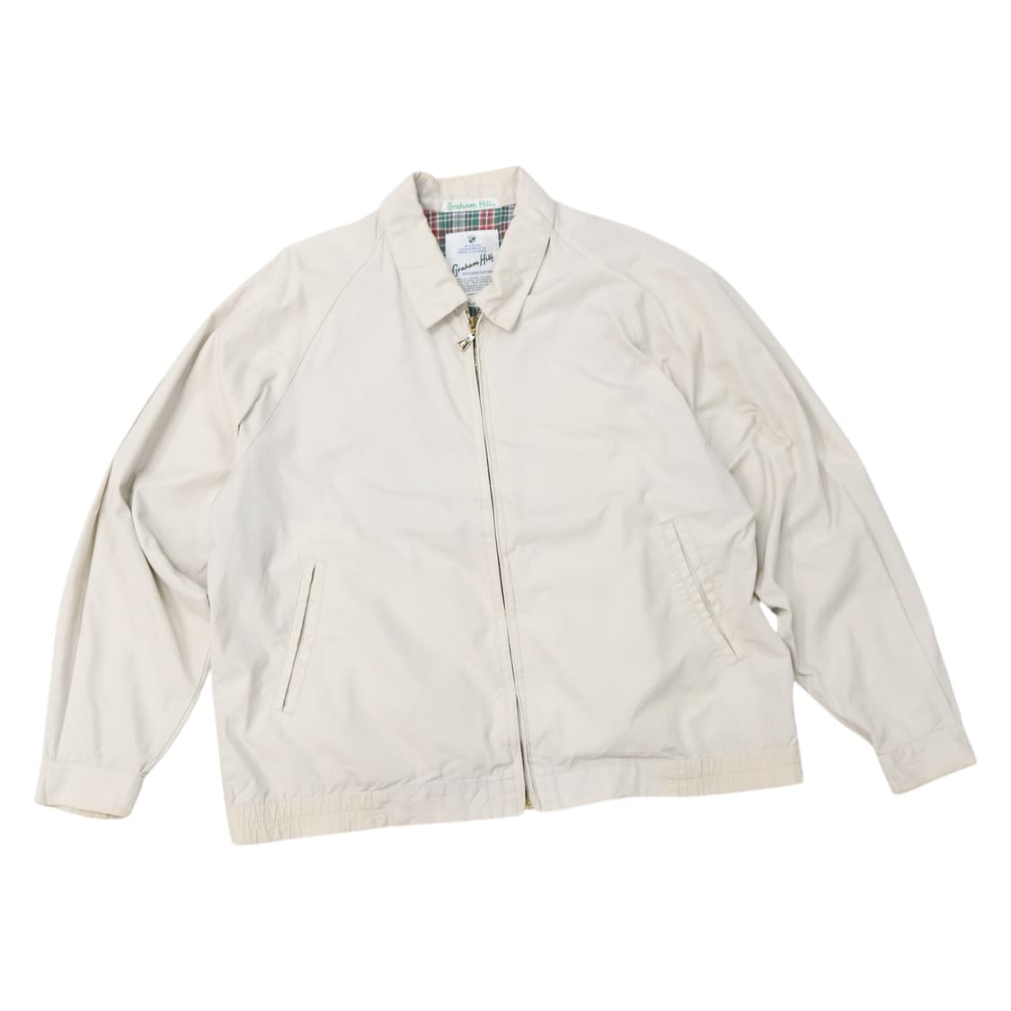 그레이엄 힐 빈티지 체크 라이닝 베이지 드리즐러 자켓 (L) 상품이미지1