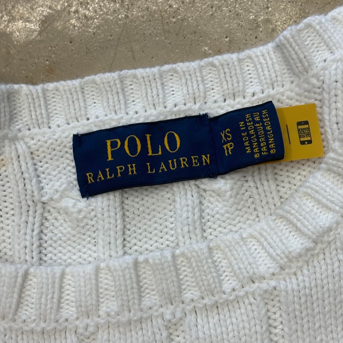XS 폴로랄프로렌 여성용 화이트 긴팔 니트  상품이미지4