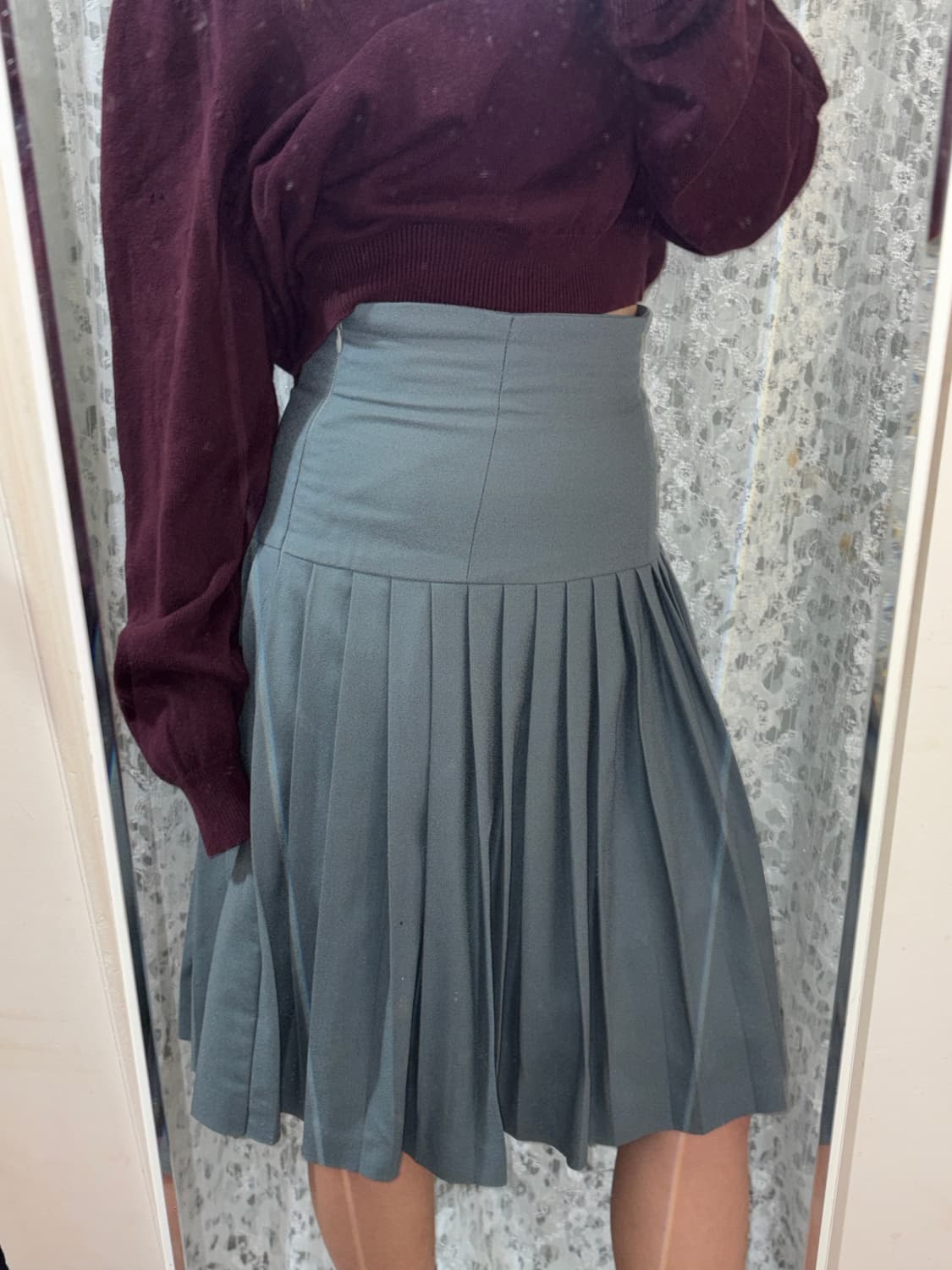 청록 플리츠 스커트 상품이미지2
