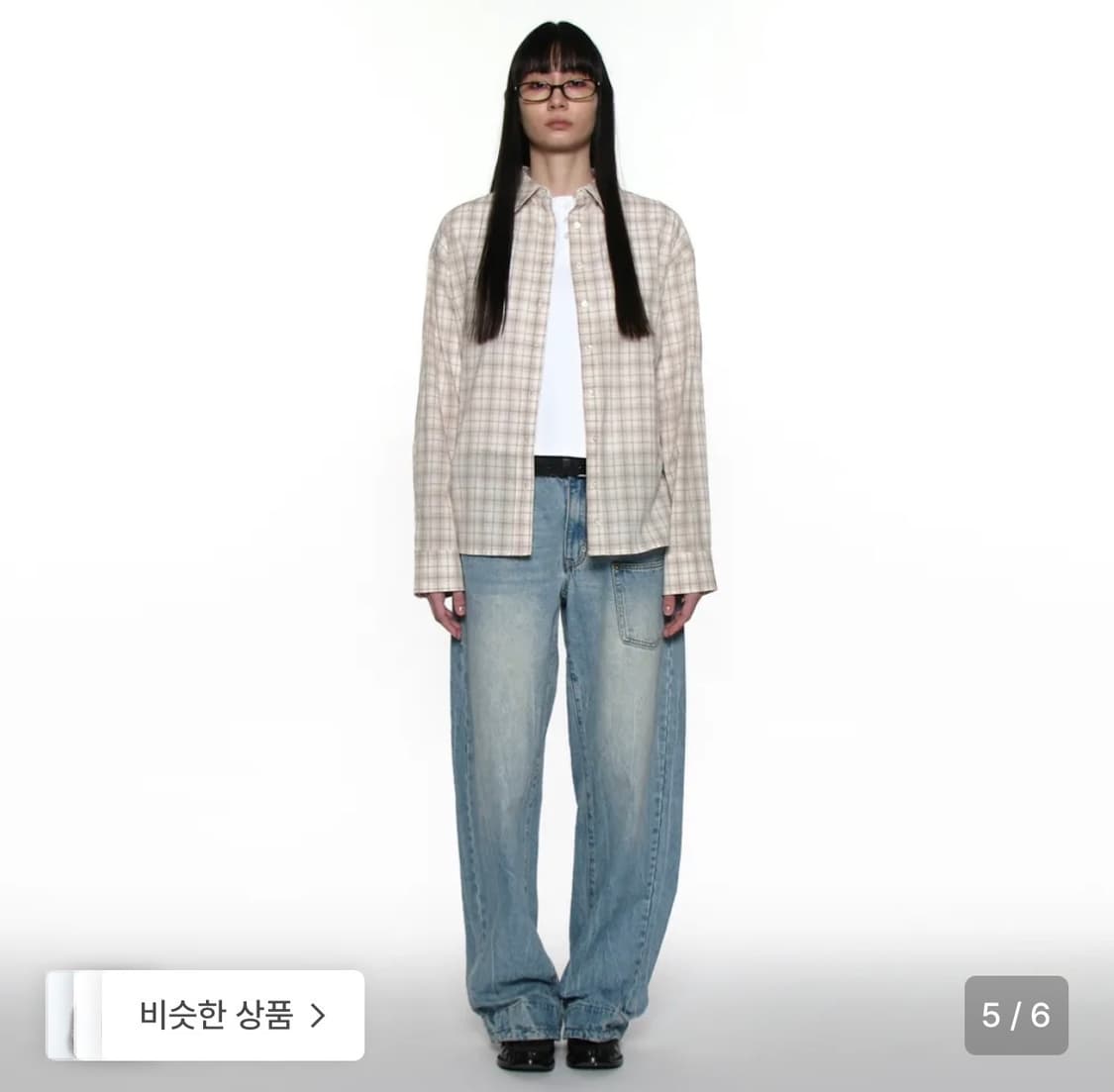 파르티멘토 우먼 PWC 2WAY CHECK SHIRT_BEIGE 상품이미지3