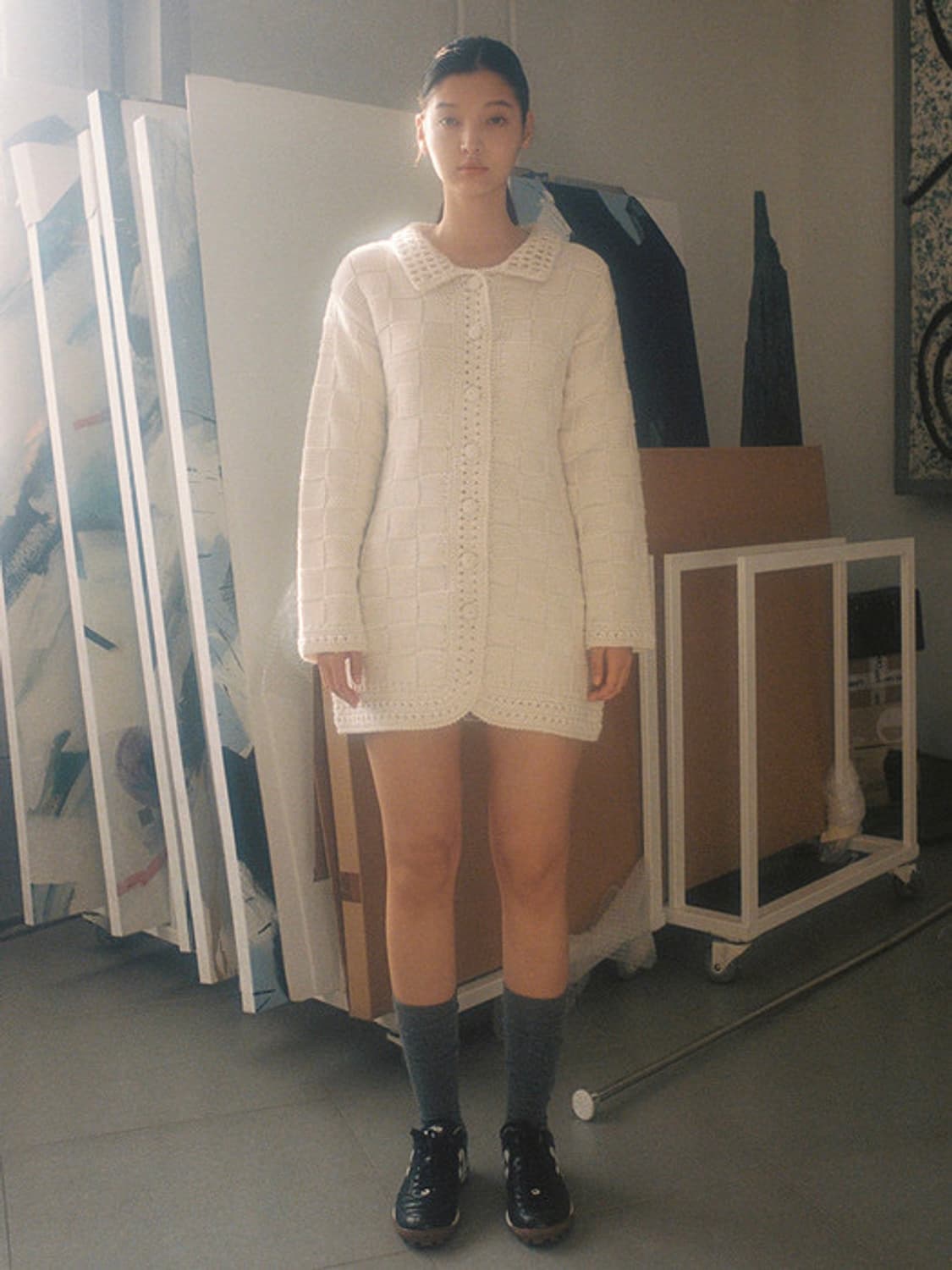 Knit dress ivory 상품이미지2