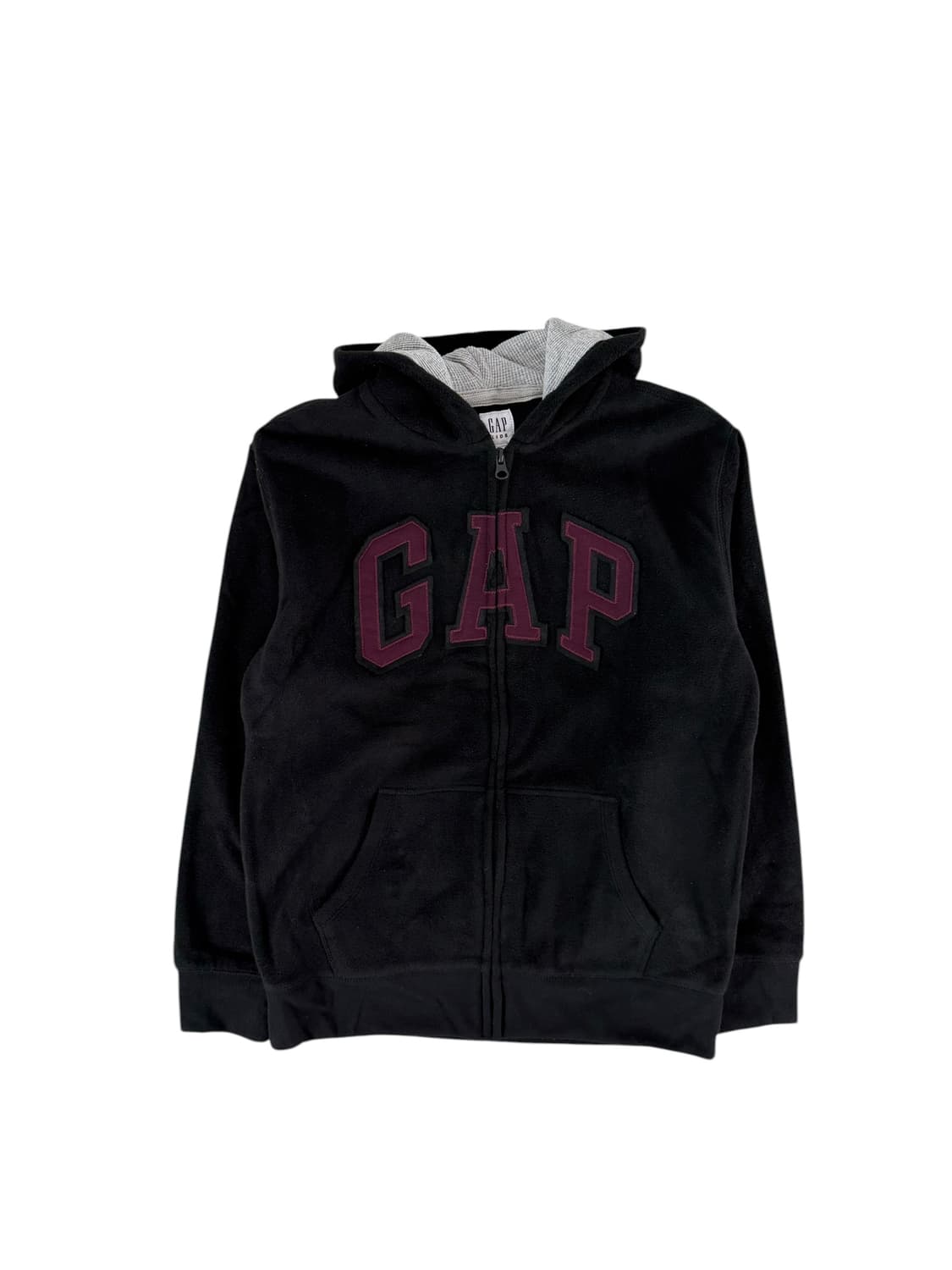 갭 플리스 후드집업 블랙 버건디  상품이미지1