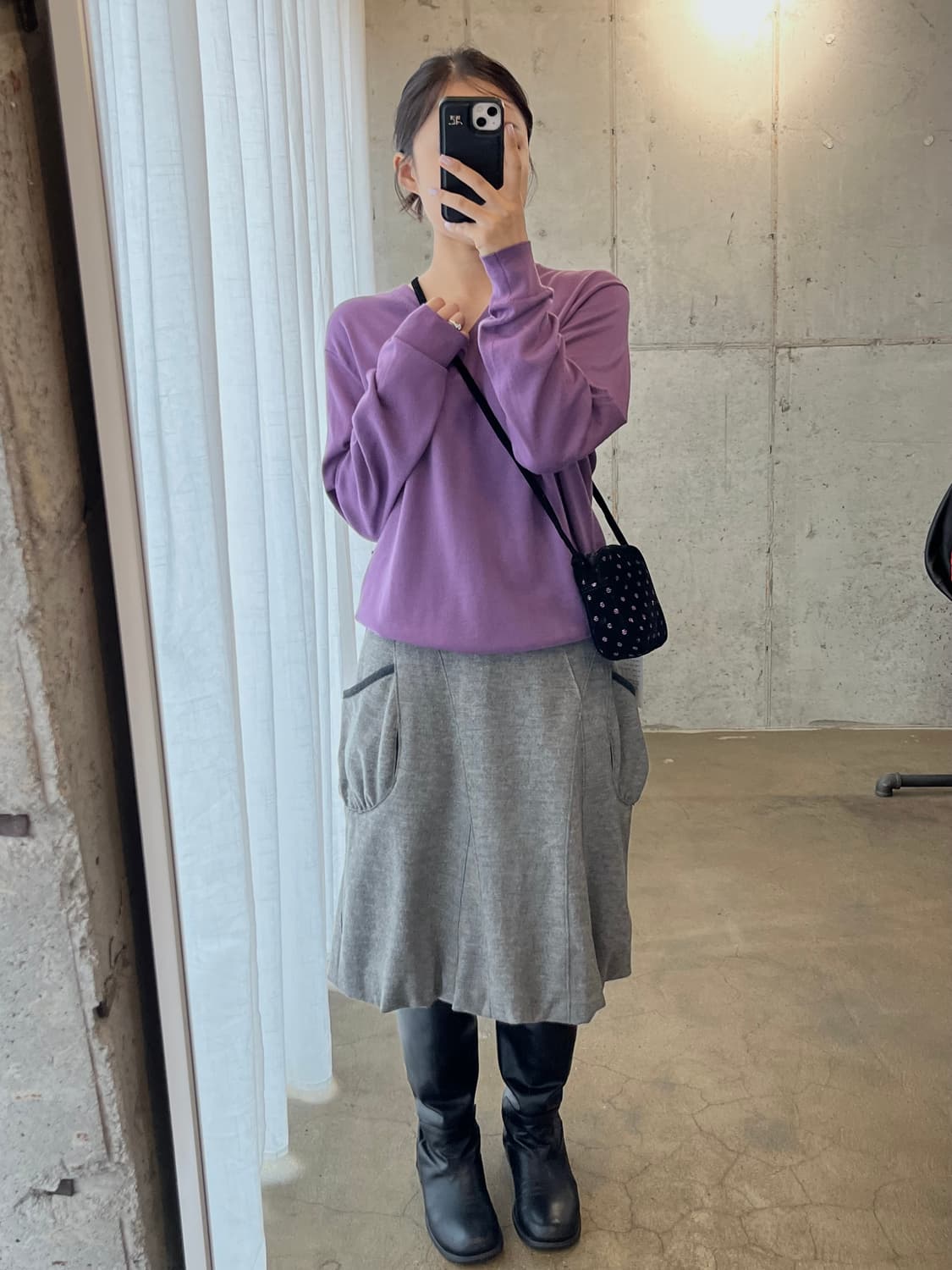 BURBERRY 로고 롱슬리브 니트 퍼플 상품이미지7